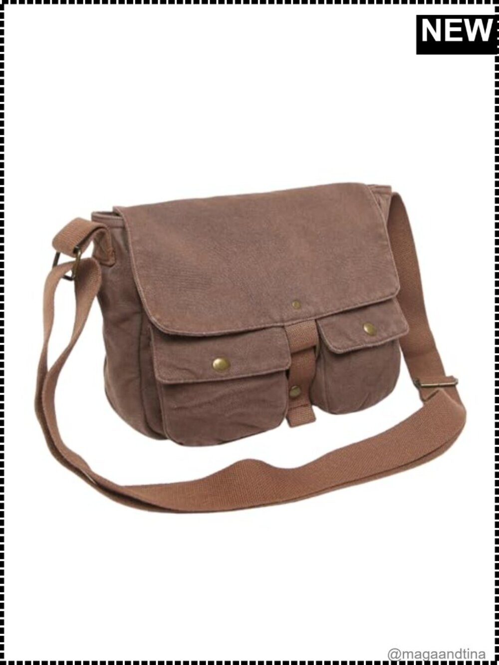 Canvas Messenger Bag Crossbody Shoulder Satchel School Work Commuter